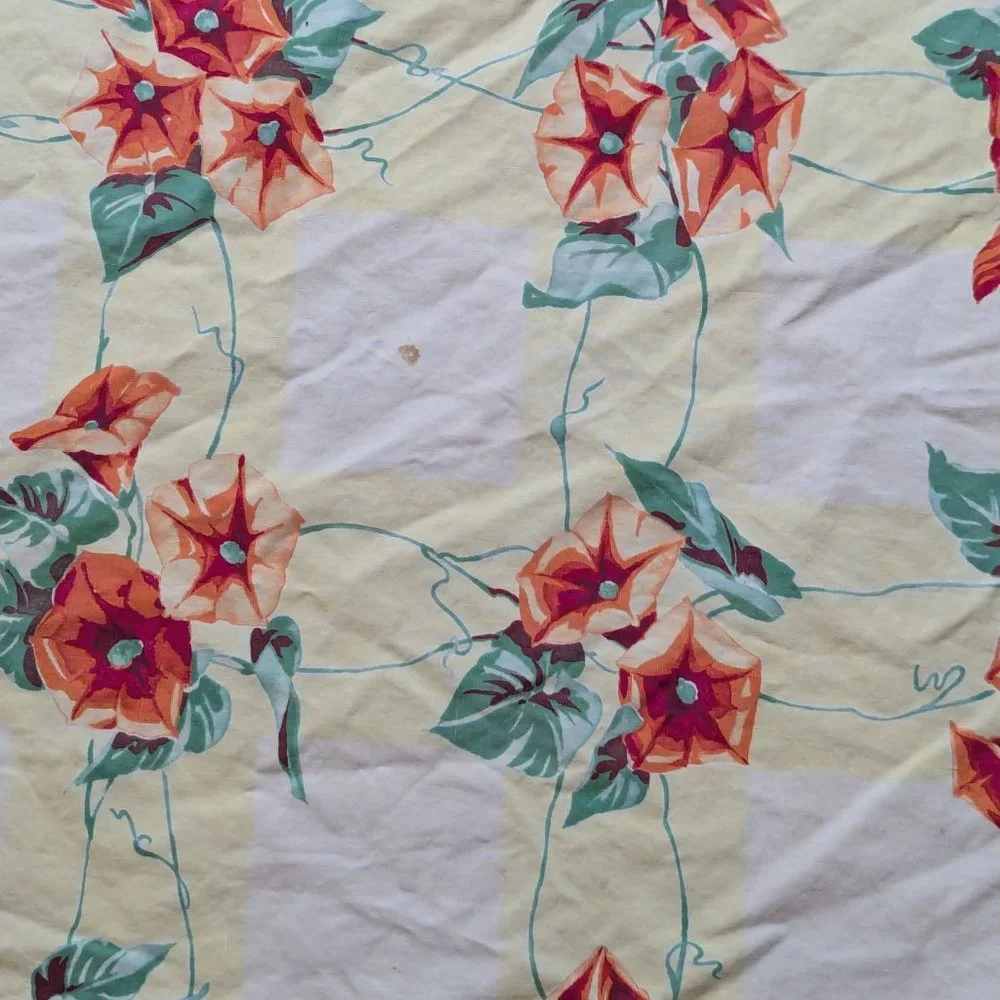 Vintage Floral Rectangle Table Cloth 46.5